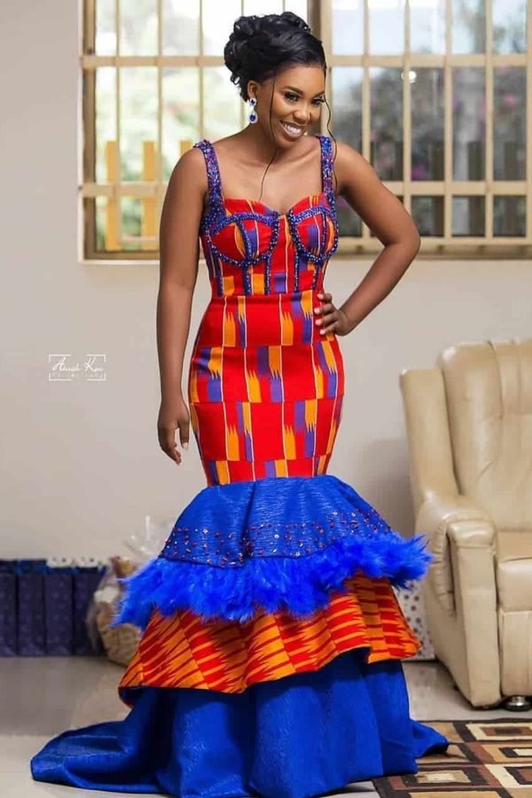 Nteasee Kente Wedding Dress